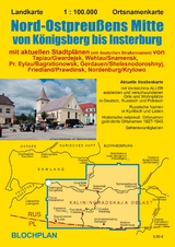 Landkarte Nord-Ostpreußens Mitte von Königsberg bis Insterburg - Bloch, Dirk