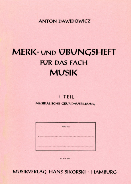 Merk- und Übungsheft für die musikalische Grundausbildung - 