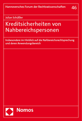 Kreditsicherheiten von Nahbereichspersonen - Julian Schüßler