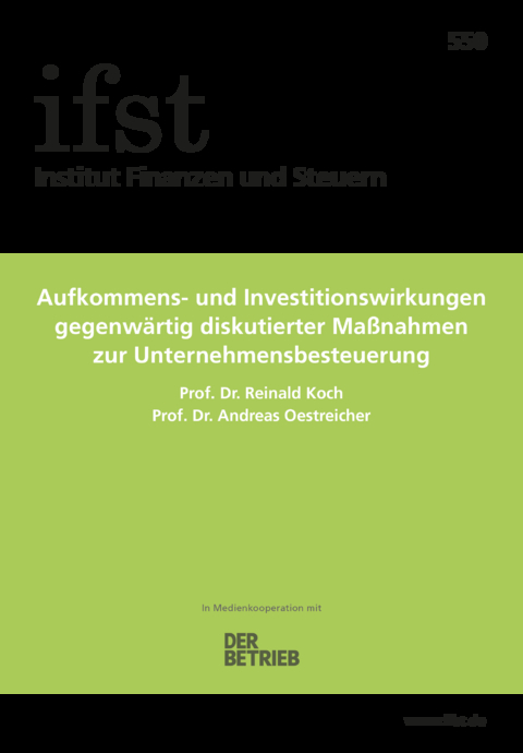 ifst-Schrift 550 - Reinald Koch, Andreas Oestreicher