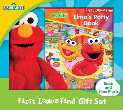 Sesame Street: Elmo's Potty Book First Look and Find Gift Set Book and Elmo Plush -  Pi Kids