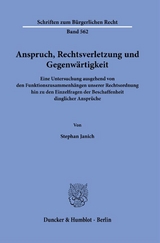 Anspruch, Rechtsverletzung und Gegenwärtigkeit. - Stephan Janich