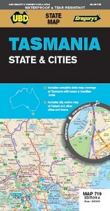 Tasmania State & Cities Map 719 8th ed (waterproof) - UBD Gregory's