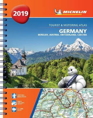 Germany, Benelux, Austria, Switzerland, Czechia 2019 - Tourist and Motoring Atlas (A4-Spirale)