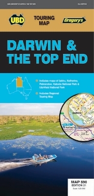 Darwin & Top End Map 590 21st ed -  UBD Gregory's