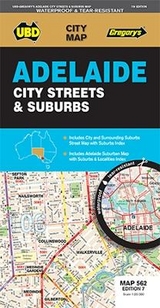 Adelaide City Streets & Suburbs Map 562 7th ed (waterproof) - UBD Gregory's