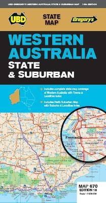 Western Australia State & Suburban Map 670 16th ed -  UBD Gregory's