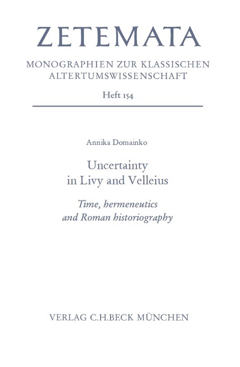 Uncertainty in Livy and Velleius - Annika Domainko