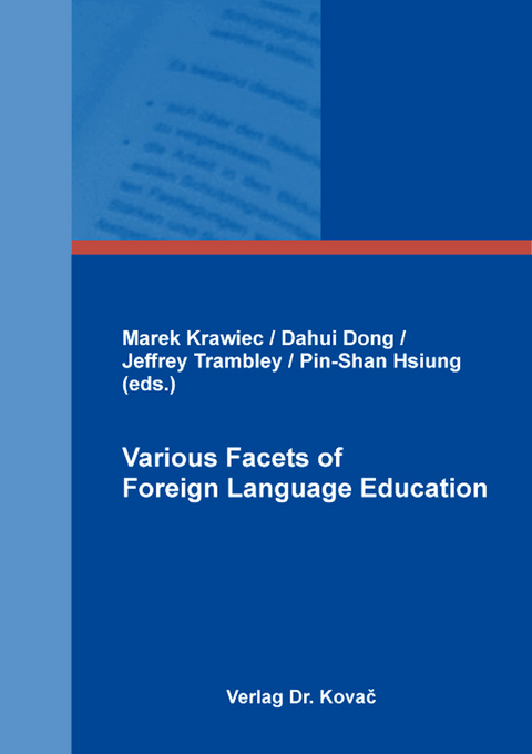 Various Facets of Foreign Language Education - 