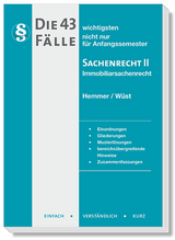 Die 43 wichtigsten Fälle Sachenrecht II - Immobiliarsachenrecht - Karl-Edmund Hemmer, Achim Wüst,  Birn