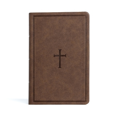 CSB Large Print Personal Size Reference Bible, Brown Leather