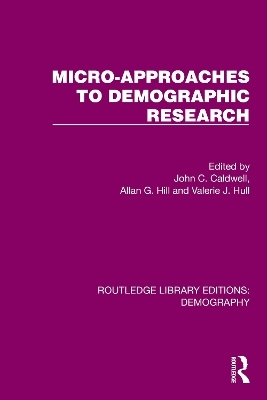 Micro-Approaches to Demographic Research - 