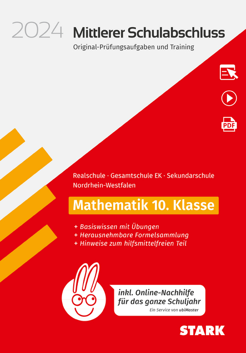 STARK Original-Prüfungen und Training - Mittlerer Schulabschluss 2024 - Mathematik - Realschule/Gesamtschule EK/ Sekundarschule - NRW - inkl. Online-Nachhilfe