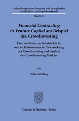 ›Financial Contracting in Venture Capital‹ am Beispiel des Crowdinvesting. - Tobias Schilling