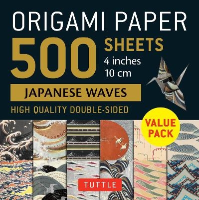 Origami Paper 500 sheets Japanese Waves 4" (10 cm) - 