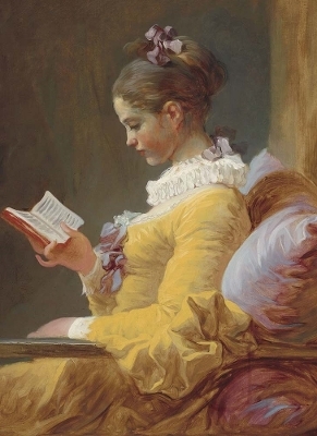 A Young Girl Reading Notebook - Jean-Honore Fragonard