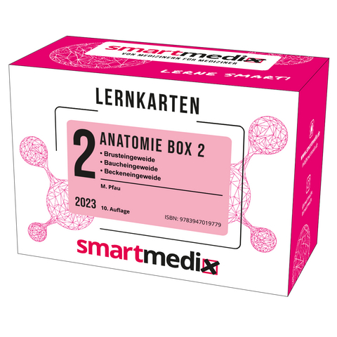 SmartMedix Lernkarten Anatomie Box 2: Brust-, Bauch- und Beckeneingeweide - Maximilian Pfau