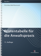 Fristentabelle für die Anwaltspraxis - Petra Buschbell-Kaniewski