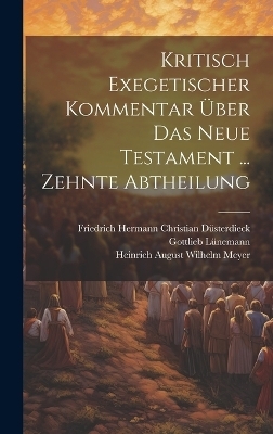 Kritisch Exegetischer Kommentar Über Das Neue Testament ... Zehnte Abtheilung - Heinrich August Wilhelm Meyer, Friedrich Hermann Christia Düsterdieck, Gottlieb Lünemann