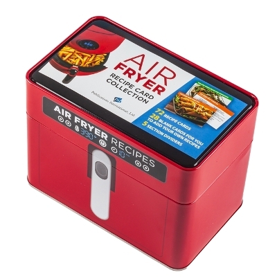 Air Fryer Recipe Card Collection Tin (Red) -  Publications International Ltd