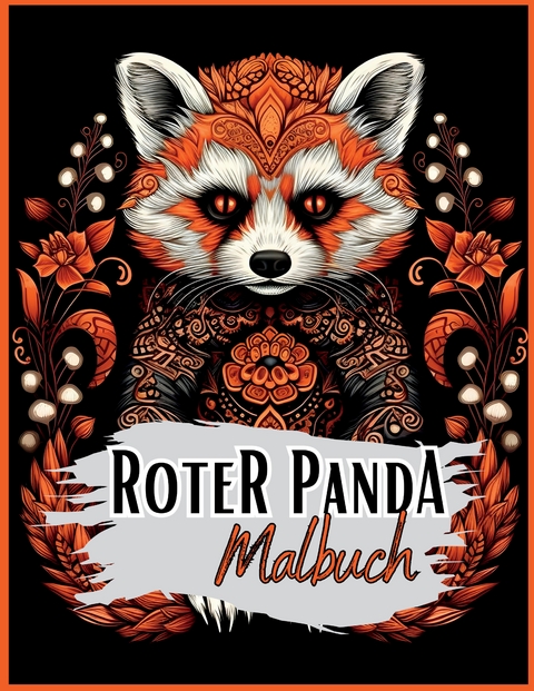 Schwarzes Malbuch „Roter Panda“. - Lucy´s Schwarze Malbücher