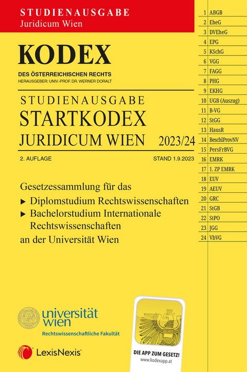 KODEX Startkodex Wien Juridicum 2023/24 - inkl. App - 