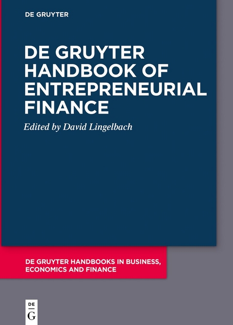De Gruyter Handbook of Entrepreneurial Finance - 