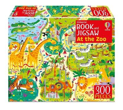 Usborne Book and Jigsaw At the Zoo - Kirsteen Robson