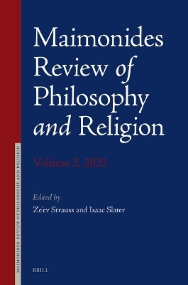 Maimonides Review of Philosophy and Religion Volume 2, 2023 - 