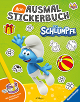 Ravensburger Mein Ausmalstickerbuch Die Schlümpfe – Großes Buch mit über 250 Stickern, viele Sticker zum Ausmalen