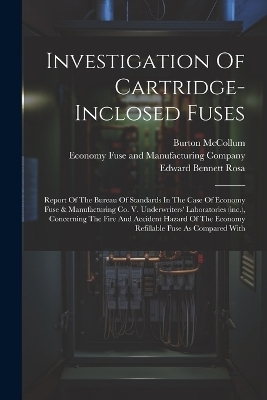 Investigation Of Cartridge-inclosed Fuses - 