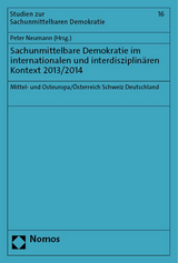 Sachunmittelbare Demokratie im internationalen und interdisziplinären Kontext 2013/2014 - 