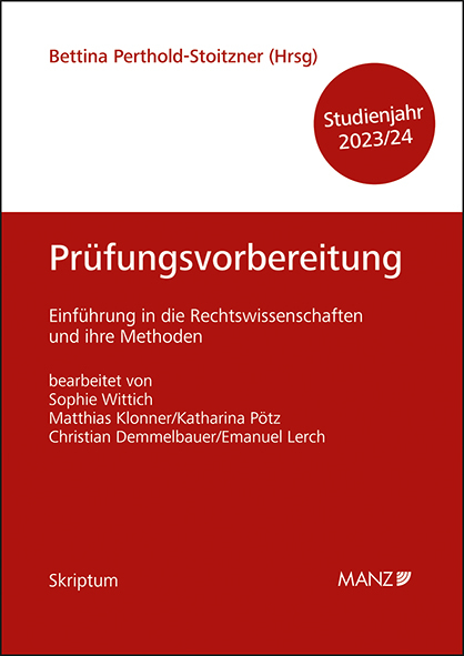 Prüfungsvorbereitung Einführung in die Rechtswissenschaften und ihre Methoden - 