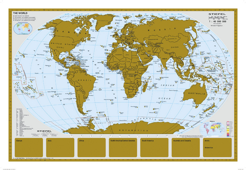 Scratchmap/Rubbelkarte THE WORLD - Heinrich Stiefel