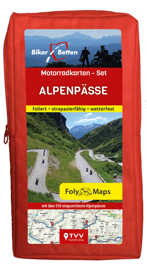 Motorradkarten-Set Alpenpässe