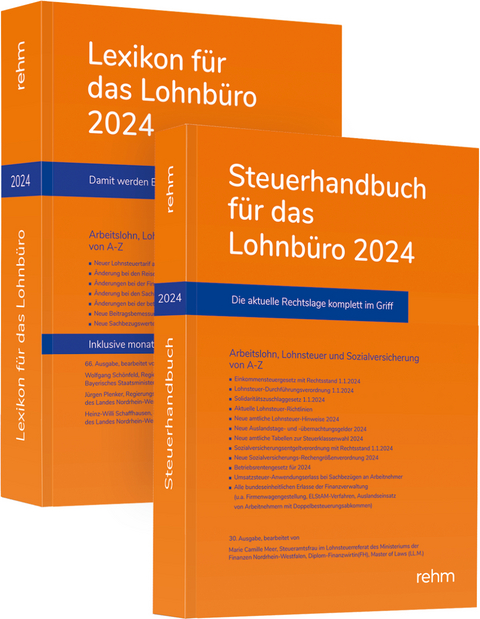 Buchpaket Lexikon für das Lohnbüro und Steuerhandbuch 2024 - Wolfgang Schönfeld, Jürgen Plenker, Heinz-Willi Schaffhausen, Marie Camille Camille Meer