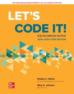 ISE Let's Code It! ICD-10-CM/PCS 2019-2020 Code Edition - Shelley Safian