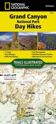Grand Canyon National Park Day Hikes Map -  National Geographic Maps