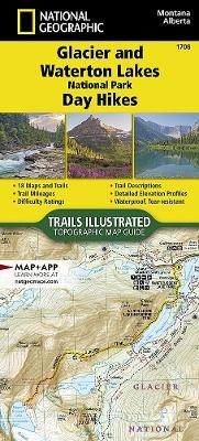 Glacier and Waterton Lakes National Parks Day Hikes Map -  National Geographic Maps