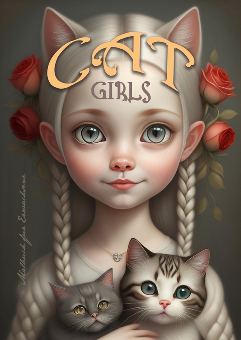 Cat Girls Malbuch für Erwachsene - Musterstück Grafik, Monsoon Publishing