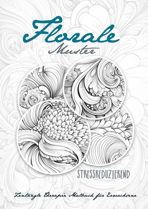 Florale Muster Zentangle Therapie Malbuch für Erwachsene - Monsoon Publishing, Musterstück Grafik