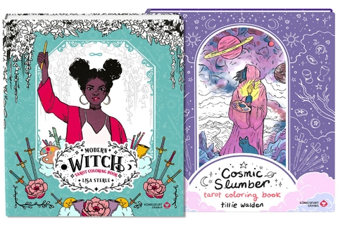 Modern Witch Tarot Coloring Book / Cosmic Slumber Tarot Coloring Books-Bundle - Lisa Sterle, Tillie Walden