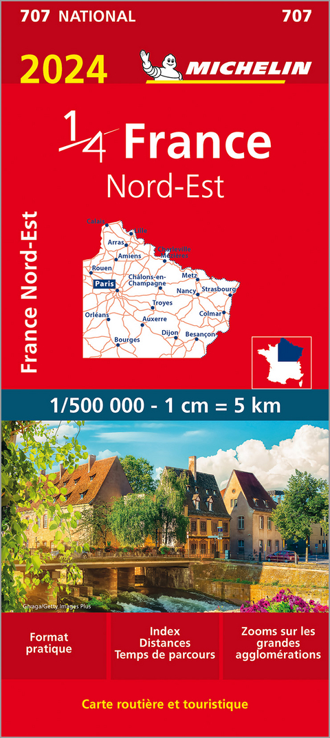 Northeastern France 2024 - Michelin National Map 707 -  Michelin