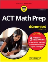 ACT Math Prep For Dummies - Zegarelli, Mark