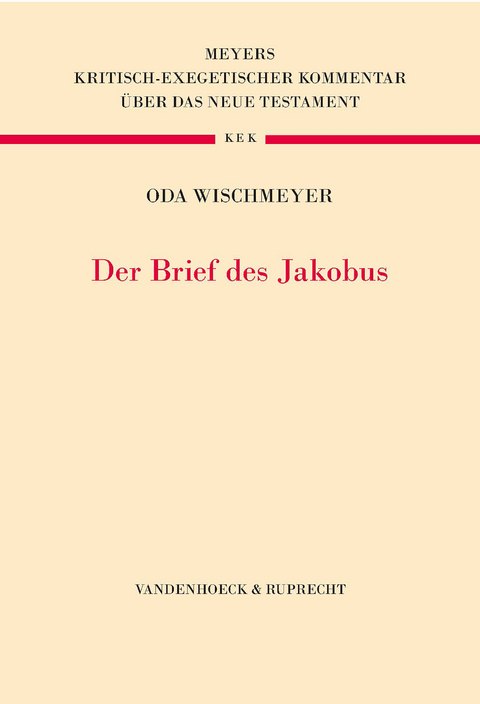 Der Brief des Jakobus - Oda Wischmeyer