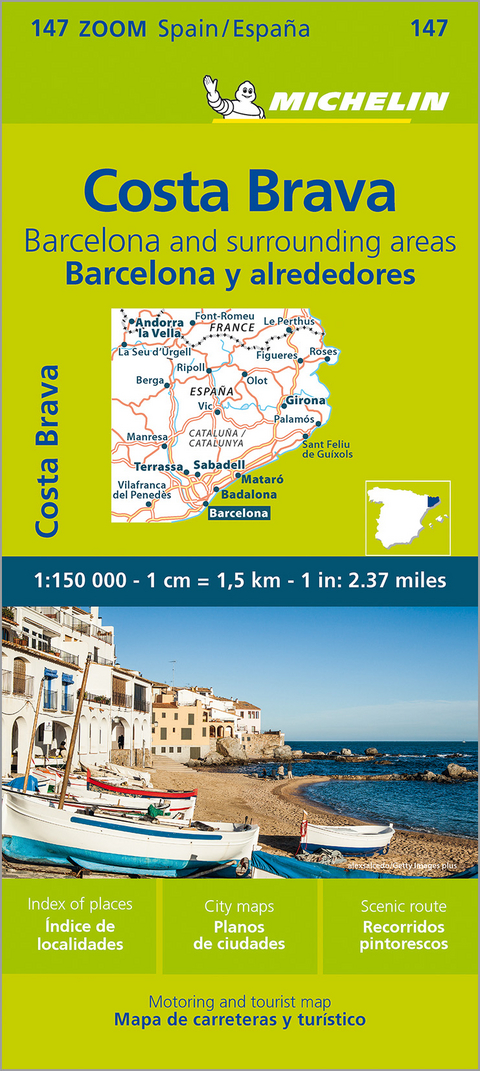 Barcelona y Alrededores Costa Brava - Zoom Map 147 -  Michelin