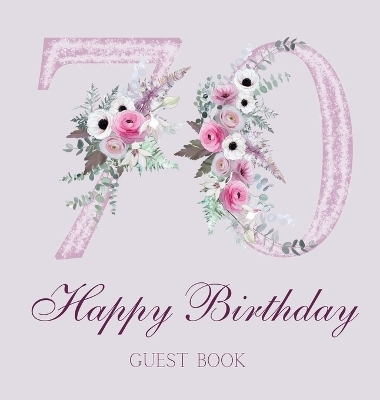 Happy 70th birthday guest book (hardback) - Lulu and Bell