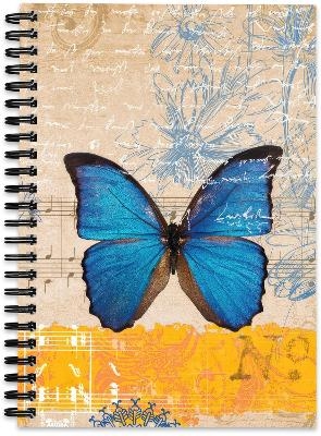 Vintage Butterfly Blank Journal Notebook, Narrow Ruled - Enchanted Willow