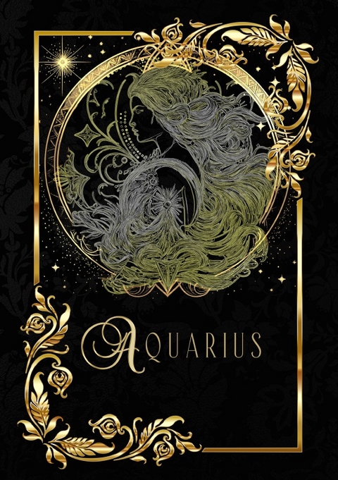 Zodiac Aquarius Notebook - Chris Bee ArtDesign