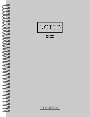 Noted: Lined A5 Notebook - Grey - Dee Simon,  Journals etc.